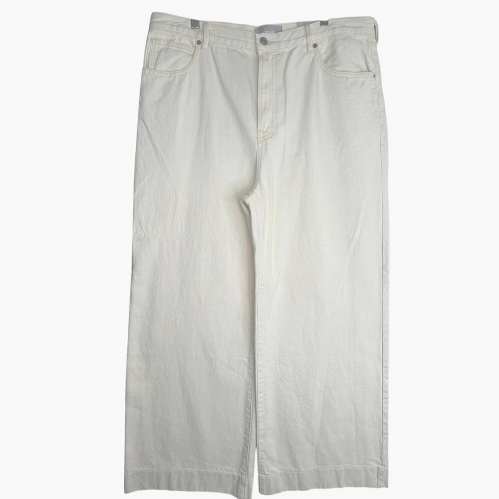 Everlane The Summer Wide Leg Jean in cream, size 33 NWT